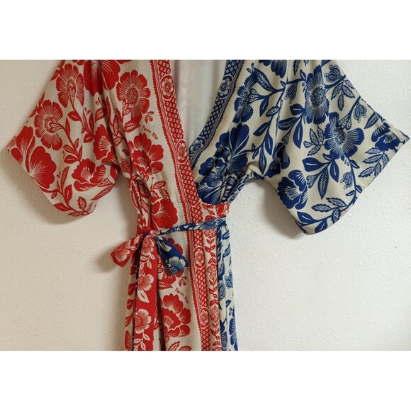 Women's Farm Rio Mixed Pineapple Garden Maxi Wrap Dress M - Picture 5 of 16